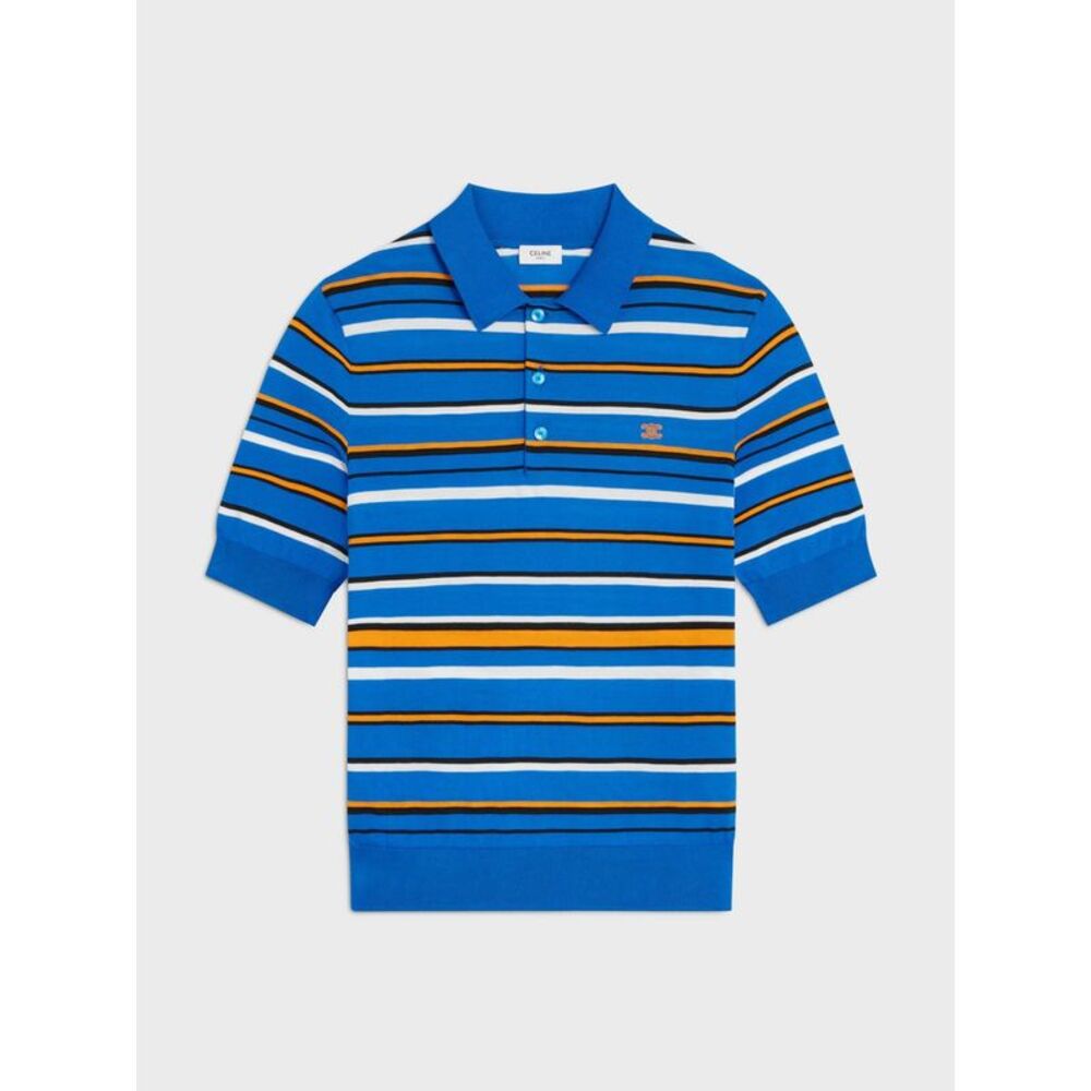 Celine Polo Shirt Men Blue